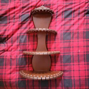 Vintage Solid Wood Souvenir Spoon Rack-1970s